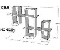 DEMI Mensola da muro - Mensola Parete - Mensola Libreria - Scaffale pensile per studio / soggiorno in un design moderno