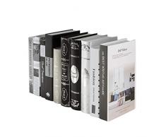 1pcs Healifty Libri Decorativi Libri Finti riempiono Una pila di scaffali scaffale di casa espositore scaffale di casa Biblioteca Home Office Decoration (Motivo Casuale)