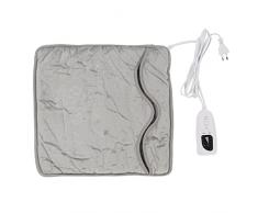 Scaldapiedi elettrico, scaldapiedi portatile lavabile in tessuto morbido di cristallo, grigio argento, 50 W, 6 livelli, scaldapiedi a riscaldamento rapido per letto e sotto la scrivania