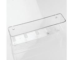 mDesign Organizzatore Posta, Portalettere, Portachiavi per Ufficio, Ingressi, Cucina - da Parete, Trasparente