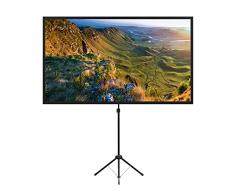Schermo per proiettore con supporto, 80 pollici 16:9 schermo per proiettore allaperto, schermo per proiettore portatile, leggero, facile da installare, idea per il cinema in casa, feste in giardino.