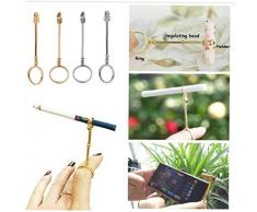 Amoyer Vintage bocchino Anello di scaffalature Metalliche barretta della Clip Donne degli Uomini Sottili di Fumare Sigarette Accessori Fumatore Gift Set