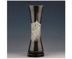 HongLianRiven Decorazione Domestica Vaso in Ceramica Angelo Cinese Moderno Gocce di Piume Vaso Soggiorno Armadietto del Vino Ufficio Mestieri del Desktop (Invia Base) 10-26 (Size : B)