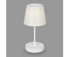 Briloner - Lampada da tavolo a LED, dimmerabile, per Interni ed Esterni, Batteria ricaricabile, senza fili, funzione touch, IP44, 4000 K, bianco neutro, 300 x 145 mm (altezza x diametro)