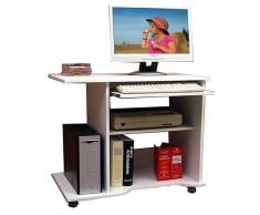 VCM 580108 Scrivania per Computer Officano, Scrivania per PC con Ruote, Faggio