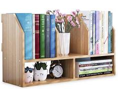 YIJIAN Desktop Organizer Multi-Function Legno Bookshelf DellOrganizzatore Di Immagazzinaggio Mensola Di Esposizione Della Cremagliera Office Desk Organizer Ecologico/Come mostrato/Come
