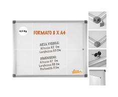 BACHECA PORTA AVVISI PER INTERNO SCRIVIBILE VARI FORMATI COMPLETA DI MAGNETI - 8XA4