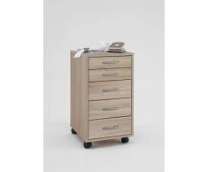 AVANTI TRENDSTORE - Fornovo - Cassettiera a rotelle in legno laminato, disponibile in 2 colorazioni diverse. Dimensioni LAP 33x63,5x38 cm (Marrone)