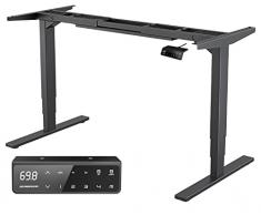 MAIDeSITe Scrivania Regolabile in Altezza con 2 Potenti Motori, 3 Livelli Telaio della Scrivania Elettrica Regolabile in Altezza e 4 Memorie e Promemoria per la Sit-stand - T2 Pro Plus(Nero)