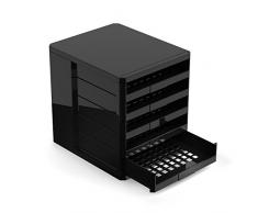 SO-TECH® Portadocumenti Cassettiera da Ufficio con 5 Ripiani estraibili nero 275 x 320 x 330 mm