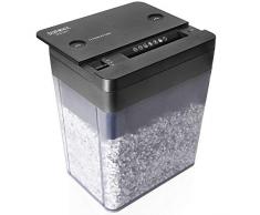 Duronic PS391 Mini Distruggidocumenti da scrivania - 3 x A4 piegati - Taglio a micro frammenti 3x9 mm - Capacità 5 L - Livello sicurezza P-5 - Per casa e ufficio