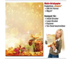 Paper-Media - Carta per lettere, formato Din A4, motivo natalizio, 25 fogli, 90 g/m²