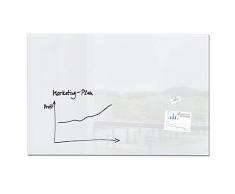 SIGEL GL220 Lavagna magnetica in vetro / lavagna bianca premium, superficie lucida, 150 x 100 cm, montaggio facile, bianco, Artverum