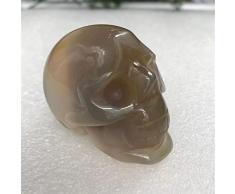 Collezione per la casa dellufficio Teschio agata naturale, cristallo di quarzo, lucidatura a mano scolpita e casa, camera, scrivania decorazioni spirituali, regali for le vacanze Home Decoration Chak