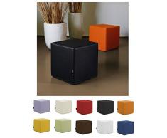 CUBO POUFF PUFF POUF PUF POGGIAPIEDI ECOPELLE ROSSO ARREDAMENTO DESIGN FASHION CASA E UFFICIO MIS. 45X45X45 SFODERABILE 10 COLORI DISPONIBILI MARRONE GIALLO NERO BLU ROSSO ARANCIO BEIGE BIANCO LIME LILLA