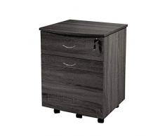 we point Cassettiera da Ufficio Grigia con Cassetti Chiave E Rotelle Cm 42 X 40 X 55 H