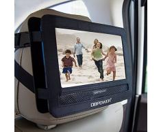DBPOWER - Bacheca con Cinghie per Poggiatesta Auto per Lettore Portatile DVD Girevole e Inclinabile fino a 7,5 inch