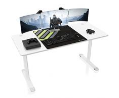 EUREKA ERGONOMIC Scrivania ergonomica per studio, semplice scrivania per computer, con gestione dei cavi, per casa e ufficio (‎152.4 x 70 x 77 cm, White)