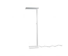 Arcchio Lampade da terra per ufficio Logan dimmerabile (Moderno) colore Bianco, in Alluminio ad es. Studio & Ufficio, lampadina inclusa Lampada da ufficio, lampada per postazione di lavoro
