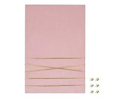 Navaris Pannello Portafoto 44x30cm - Bacheca Porta Foto in MDF Foderato Velluto Rosa 6X Puntine Incluse - Porta Fotografie Istantanee e Cartoline