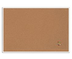 Bi-Office bacheca New Basic, Lavagna in sughero con cornice in MDF, 885x585 mm, Telaio Bianco