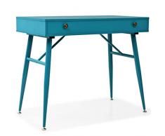AGGEY Mobili, mobili da ufficio, scrivanie, scrivania con cassetto 90 x 50 x 76,5 cm, verde antico,