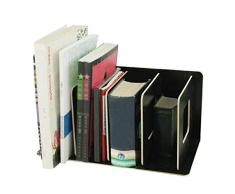 Moderno in legno 4 cubi Scaffale per libri Scaffale per scaffali Espositore per scaffali Espositore per archivio fisso Documenti per CD Scaffale per scaffali DVD per home office Nero