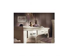 Estea Mobili - TAVOLO SCRIVANIA SCRITTOIO LEGNO MASSELLO COL BIANCO ANTICATO - H623 - come foto