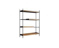 KIRANDY Espositore Libreria in Legno Massello for Soggiorno Camera da Letto Home Office, Scaffale Portaoggetti Scaffale in Stile Industriale (Color : 4layers L140xW30xH130cm)