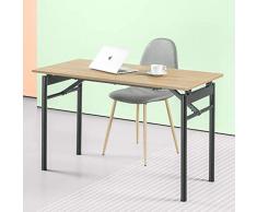 ZINUS Mare 119 cm Scrivania pieghevole in metallo nero con finitura idrorepellente | Tavolo pieghevole multifunzione |Postazione di lavoro da ufficio | Assemblaggio pari a zero