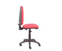PIQUERAS Y CRESPO Modello 04CP - Sedia da ufficio ergonomica con meccanismo di contatto permanente e regolabile in altezza - Sedile e schienale imbottiti in tessuto BALI colore rosso
