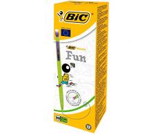 BIC Matite Grafite a Scatto, Matic Fun, Matite HB da disegno con Gomma, Confezione da 12, Cancelleria Scuola e Ufficio