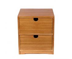 Legno ufficio mobiletto organizer per gioielli due strati organizer box 2 a