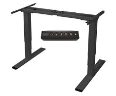 FLEXISPOT EC4 Scrivania Regolabile in Altezza con 2 Potenti Motori, 3 Livelli Telaio della Scrivania Standing Desk Scrivania Elettrica Scrivania Motorizzata con Tastiera Intelligente
