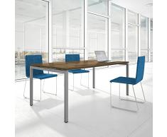 Weber Büro Leben GmbH - Tavolo professionale per riunioni, 200 x 100 cm, modello NOVA U 4-8 Pers. colore: Argento