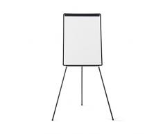 Bi-Office Lavagna Magnetica Appunti, Base Treppiede, Cornice Nera, Dimensioni Pannello Euro - 700 x 1000 mm, Incluso Blocco Di Carta