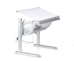 HJH Office 705100 Scrivania per Bambini BELIA Bianca,Tavola Inclinabile per Lavoro ergonomico, Regolabile in Altezza, Stoccaggio per La Cartella