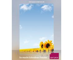 Paperandpicture.de - 20 fogli di carta da lettere, motivo girasoli, 90 g/m²