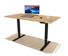 POKAR Scrivania Motorizzata Regolabile in Altezza Scrivania Elettrica (Roble Artesanal Dorado, 160 x 80)