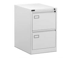 Fromm & Starck Cassettiera per Ufficio con Chiave Cassettiera in Metallo Star_MCAB_12 (72 cm, 2 cassetti, Grigio, 30 kg, 2 Chiavi)