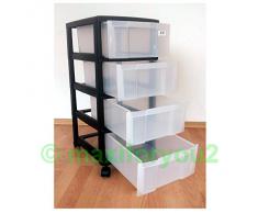 Cassettiera con rotelle, carrello, cassetti, armadio con 4 cassetti in ufficio 02010401