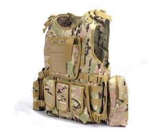 YAKEDA® Ventilatori Army Tactical Vest Cs campo Swat Tactical Vest dell'esercito all'aperto Vest Cs gioco Vest Cosplay di Counter Strike gioco Vest-322 (CP Camouflage)