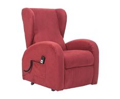 POLTRONE ITALIA Irene1 Poltrona relax Alzapersona Detraibile 19% Kit 4 ruote seduta micromolle poltrona elettrica poltrona per anziani Rosso
