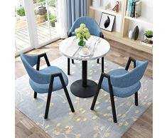 Tavolo da conferenza Set tavolo e sedia for ufficio Piccolo spazio Tavolo for sala riunioni Scrivania da caffè rotonda Negoziazione Scrivania Sedie a sdraio Mobili for ufficio ( Color : Blue-white , S