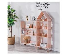 QIFFIY Libreria Librerie Libreria in Ferro battuto in Ferro Saldatura Soggiorno Soggiorno Camera da Letto Moderno Home Office libreria Integrata Installazione scaffale Scaffale