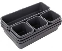 Cassettiera Organizer Organizer Per Cassetti Divisori Per Vassoi Divisori Organizer Cassetti Componibile Cassetti Da Scrivania Per Ufficio Cucina Bagno E Armadio-Portacancelleria Camera Da Letto