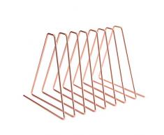 N A Portariviste Metallo, Porta Giornali, Scrivania Scaffale per Libri Triangolo Multifunzione File Organizer Decor Home Office (Oro Rosa)