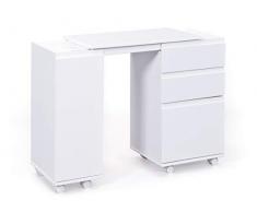 Inter Link Scrivania Allungabile per Ufficio su Pannello Truciolare, Bianco