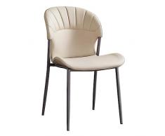 MBNKMEBU Poltrona Ufficio Moderna Sedie Ufficio Ergonomiche Sedie in Pelle di Lusso Sedia Sdraio da Giardino Hotel Poltrona Nordica Sedie Sala da Pranzo per Camera da Letto (Color : Beige)