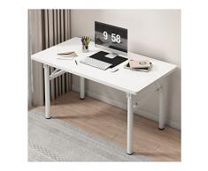 Tavolino Pieghevole,Gambe Tavolo Pieghevoli Antiscivolo Telaio Acciaio Opaco Scrivania Computer Lhome Office Scrittura Piccoli Spazi Studio Scrivania Laptop Nessun Asse(Size:120X50X75CM,Color:Bianco)